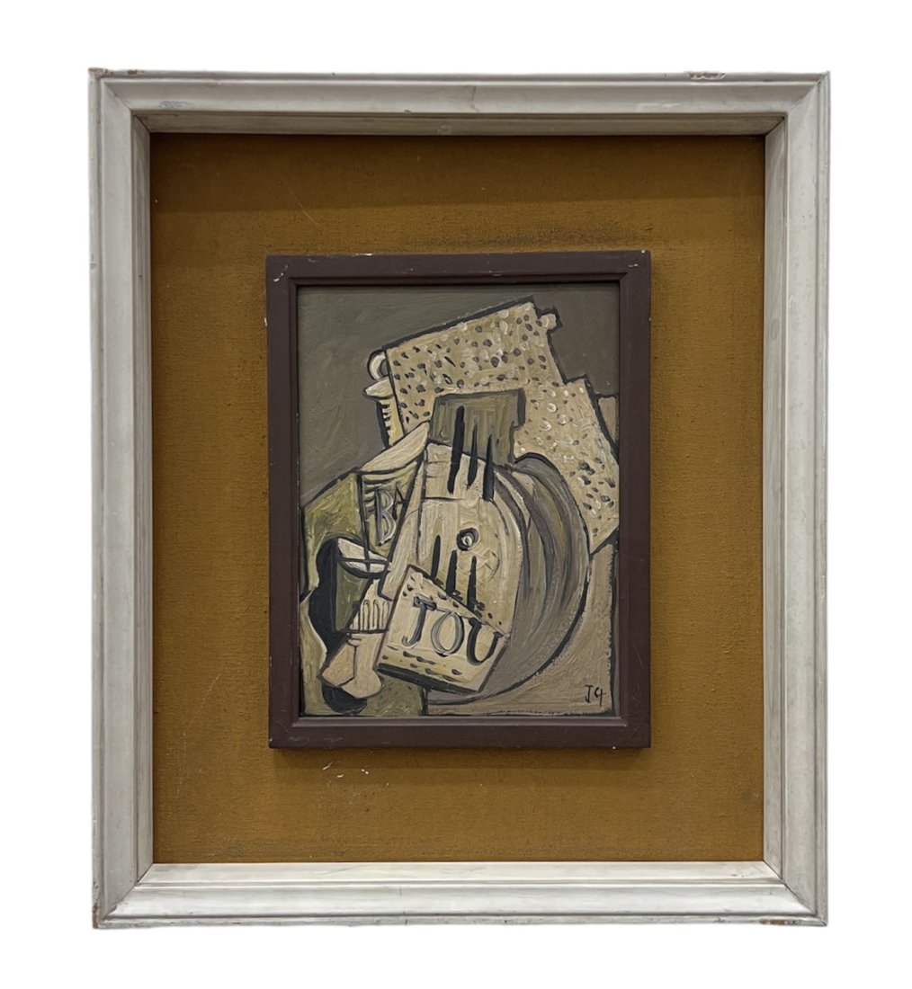 French Cubist Abstract Painting, Signed (1 of 3)