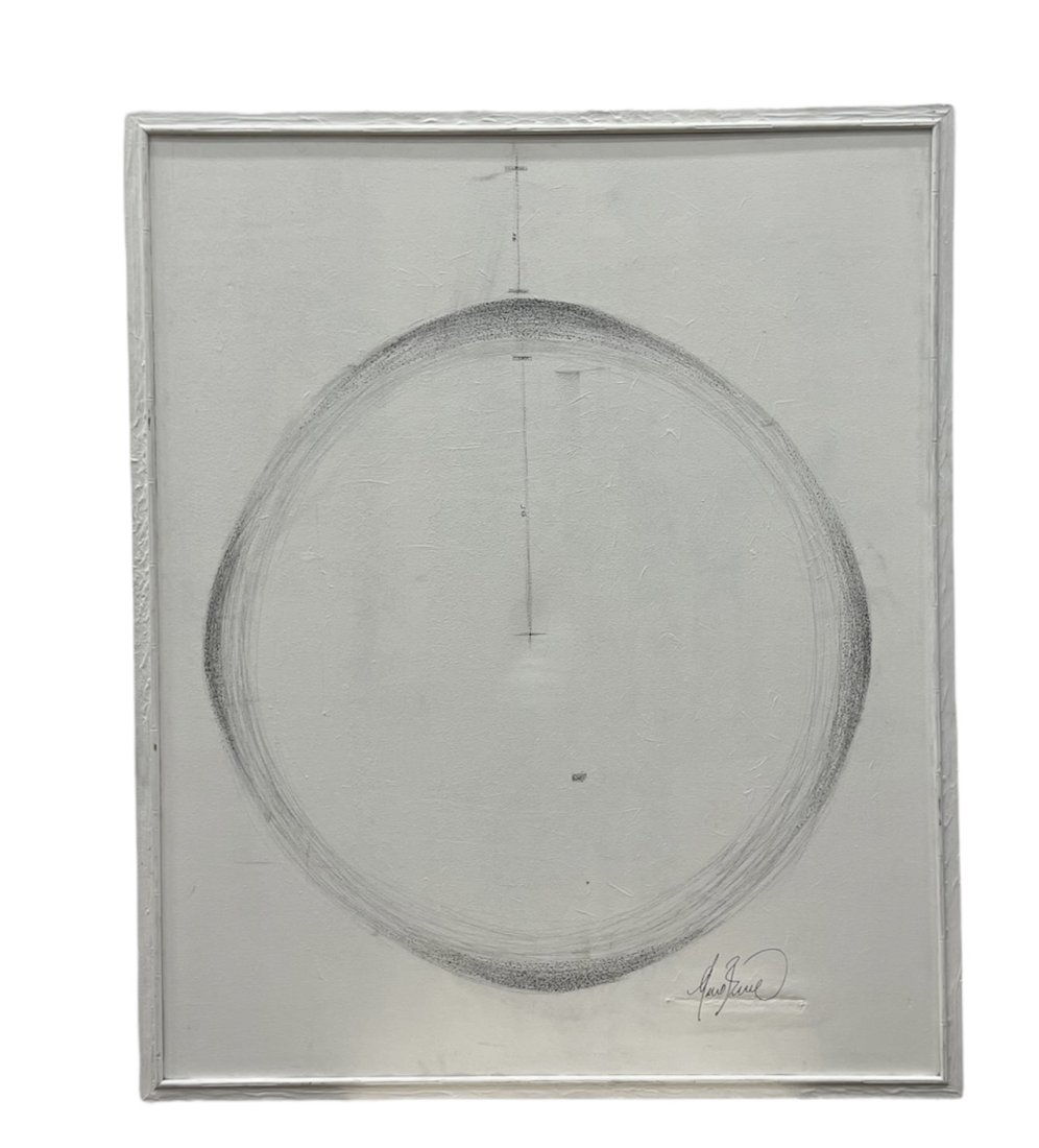 Large Venezuelan Minimalist Abstract Painting, Illegible Signature (1 of 5)