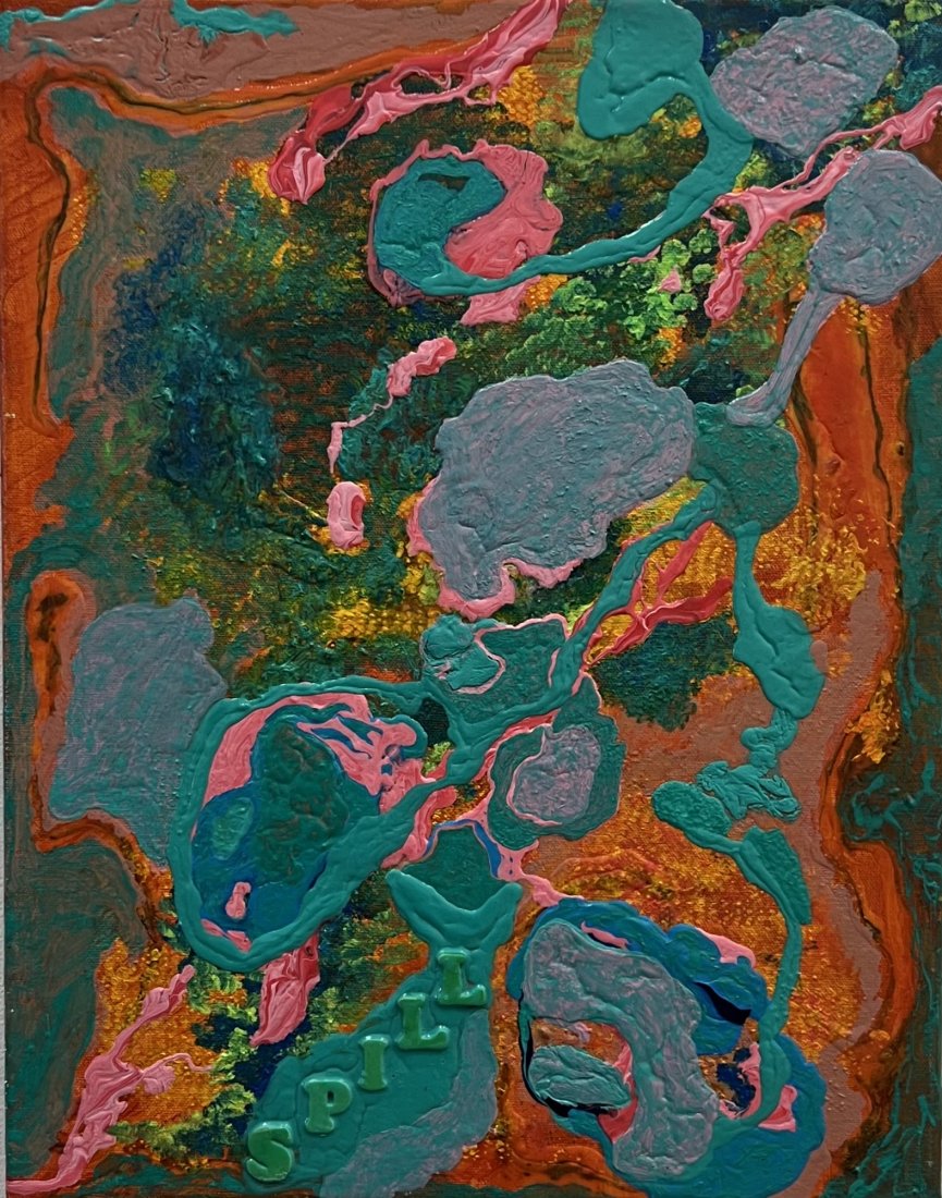 MARLENE DIFIORI LOCKE (20th c, American) Abstract: Acrylic on canvas 14 x 18 in