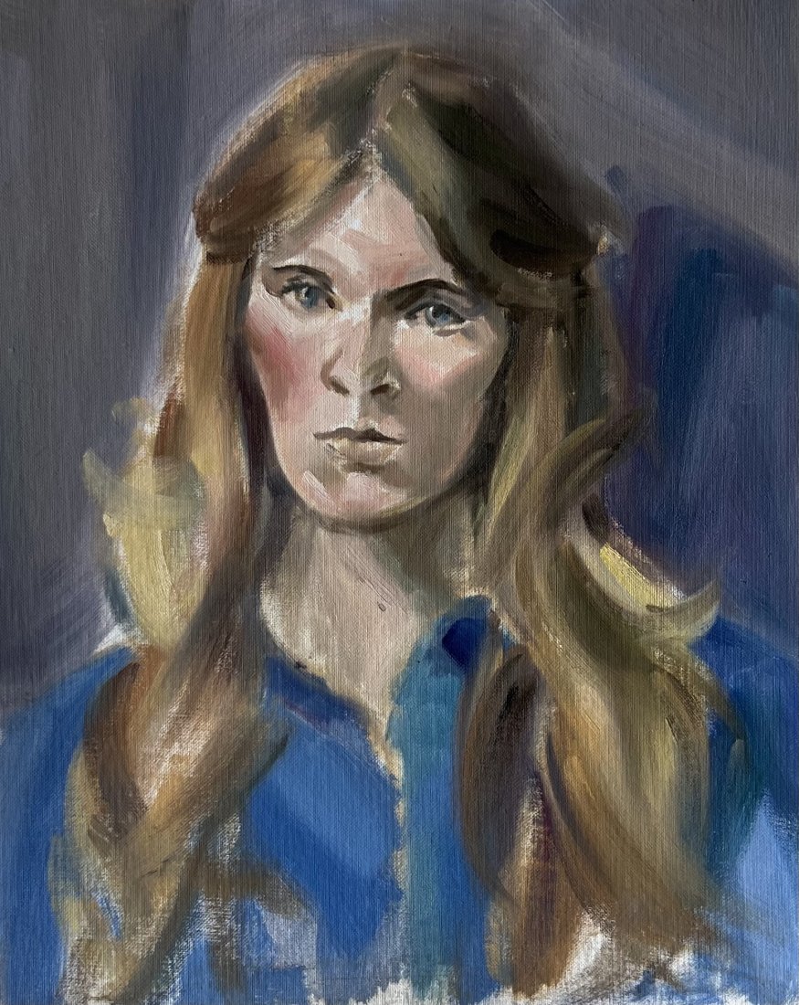 BARBARA YETERIAN (20th c, Armenian American) Portrait: 16 x 20 in. Oil on board