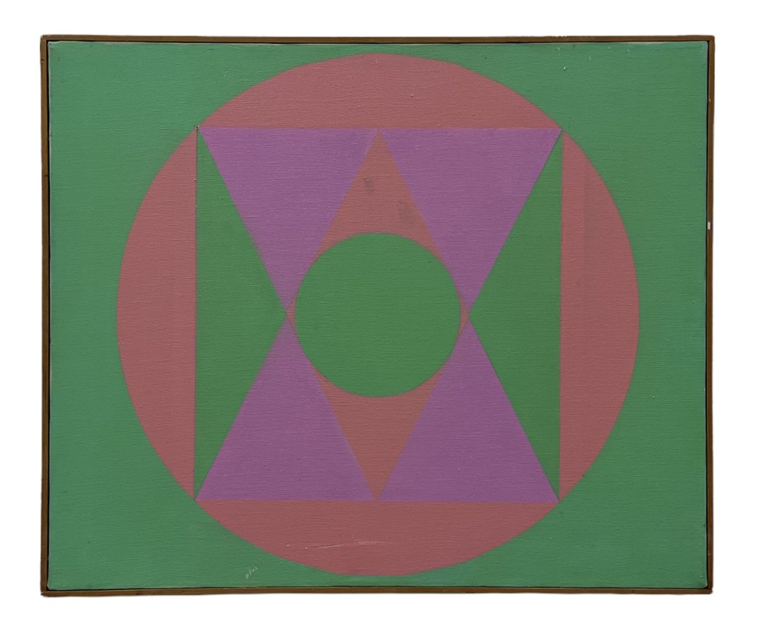 Mid-Century Modern Hard Edge Geometric Abstract (1 of 3)