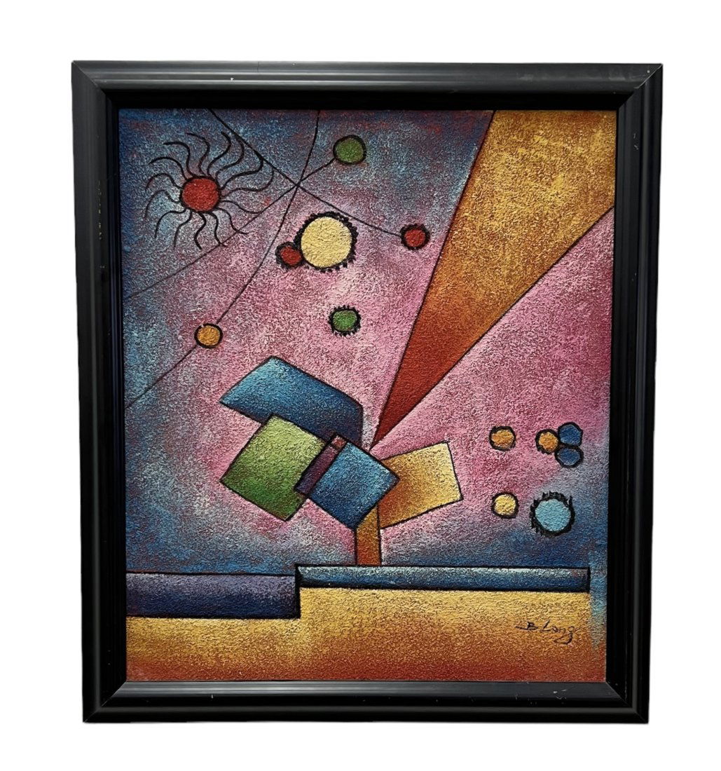 BENJAMIN LONG (20th c, Israeli) Constructivist Abstract (1 of 3)