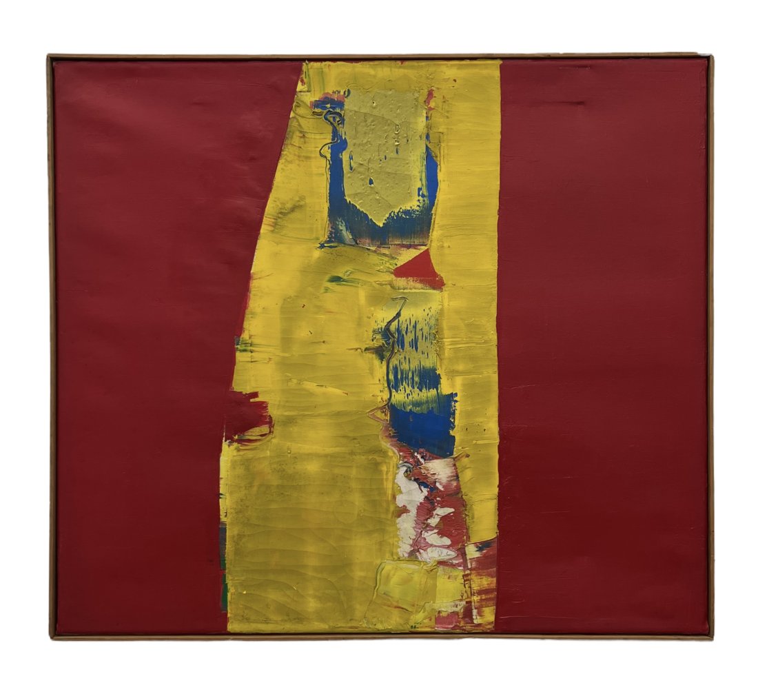 Unsigned Mid-Century Modern Abstract Painting, Mystery Artist (1 of 2)