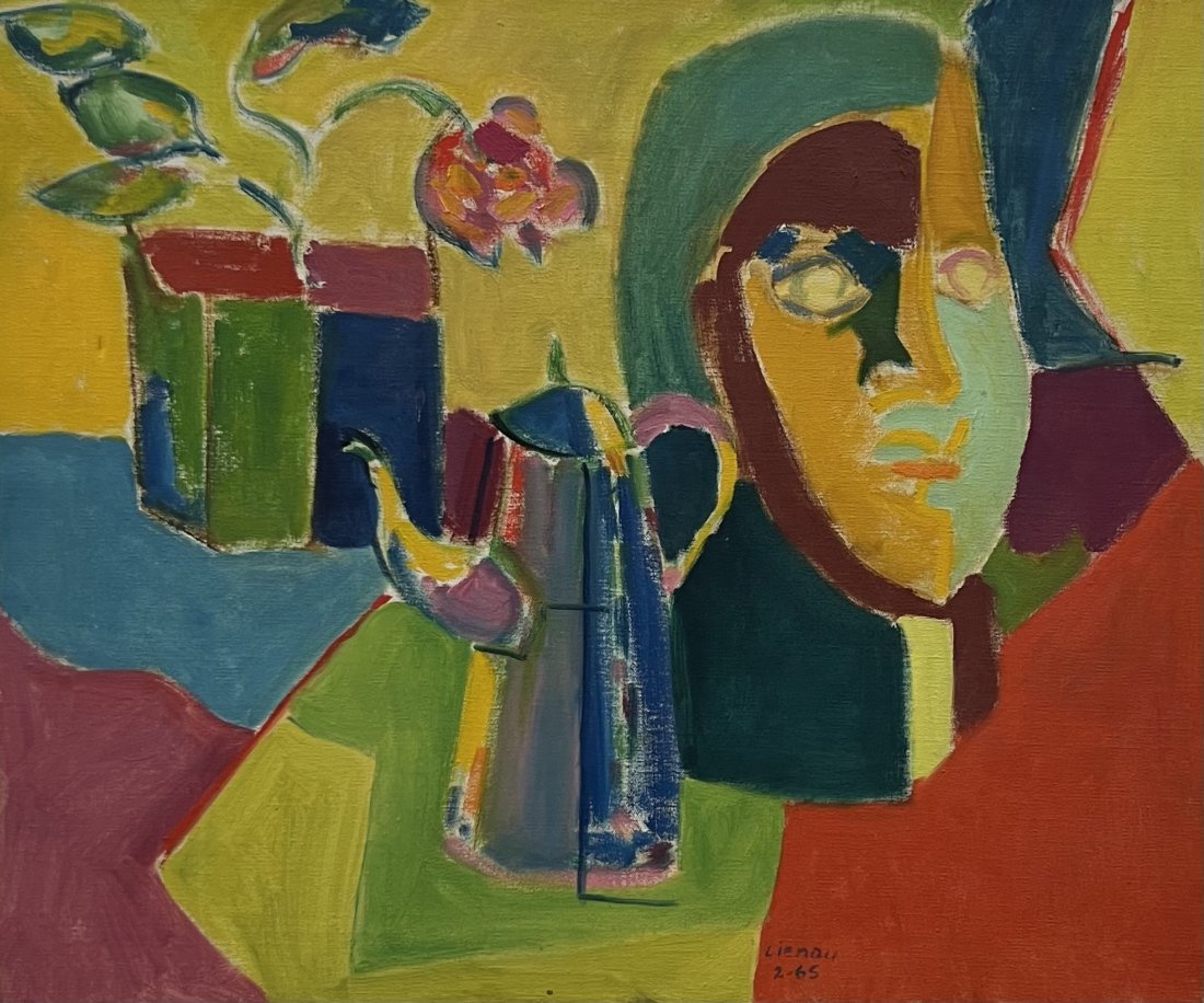 ELIZABETH LIENAU BLUMENTHAL (20th c, American) Still Life: Oil on canvas 24 x 20 in