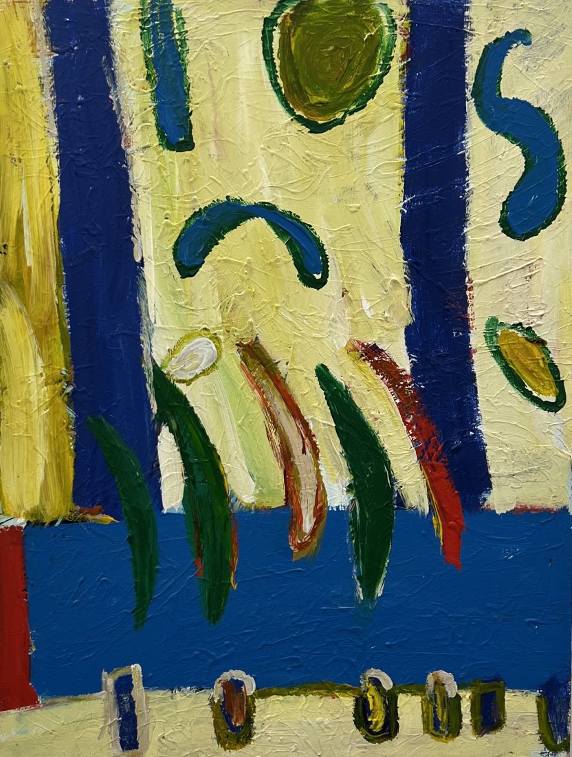 THEODORE TURNER (1922-2002, Virginia) Abstract: Acrylic on canvas 48 x 36 in