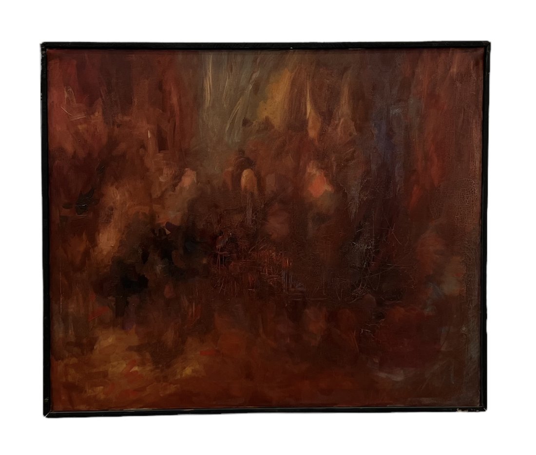 ROBERT HERNDON (20th c, American) MCM Abstract (1 of 2)