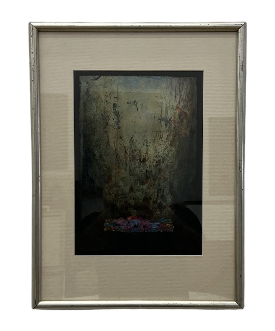 RUSSELL MILLS (20th c, England) Mixed Media Abstract (1 of 3)