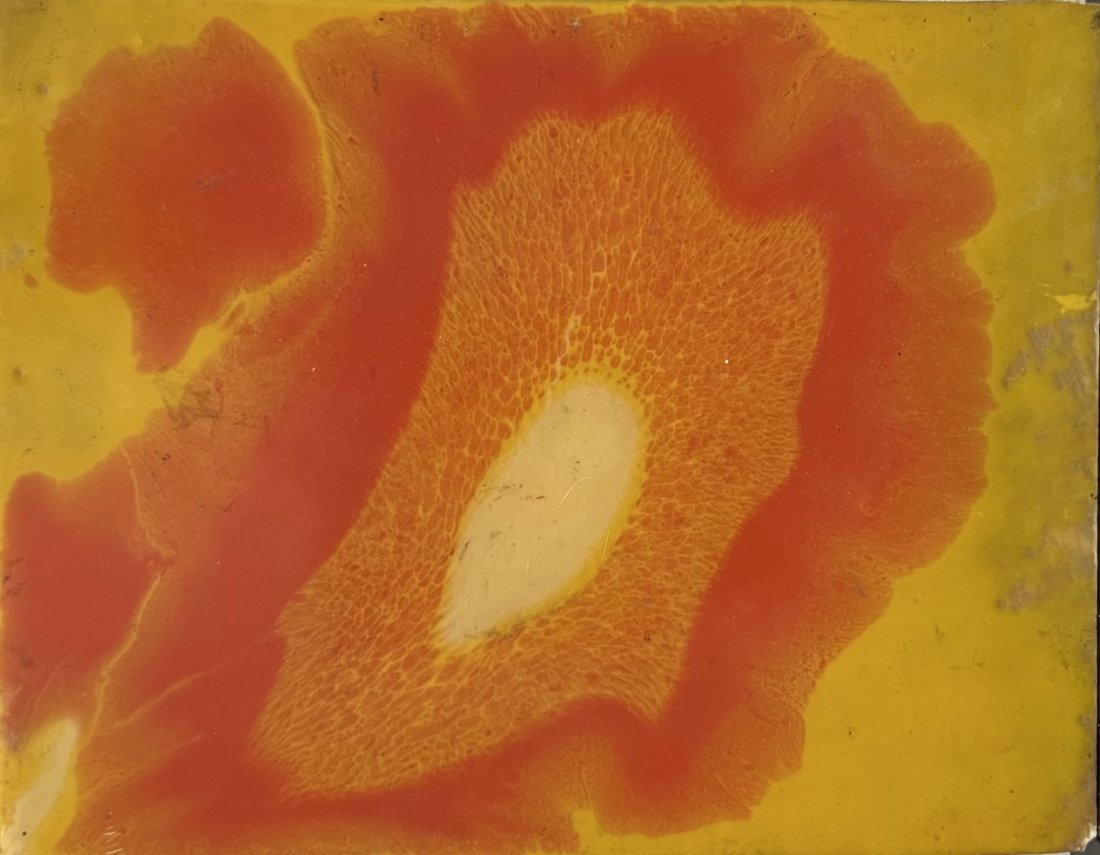 ANITA WESCHLER (1903-2000, New York) Abstract: Fiberglass resin pour 8 x 10 in
