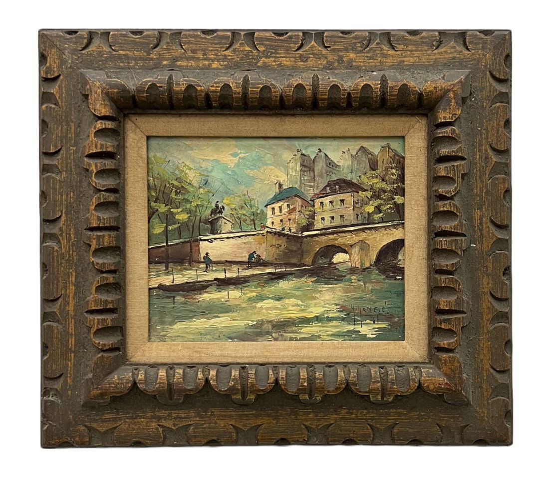 1960's French Impressionist Paris Scene River Seine, Signed (1 of 3)