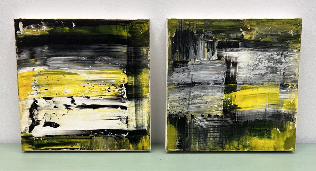 Pair Of Contemporary Abstract Paintings Signed CR SMITH (1 of 4)