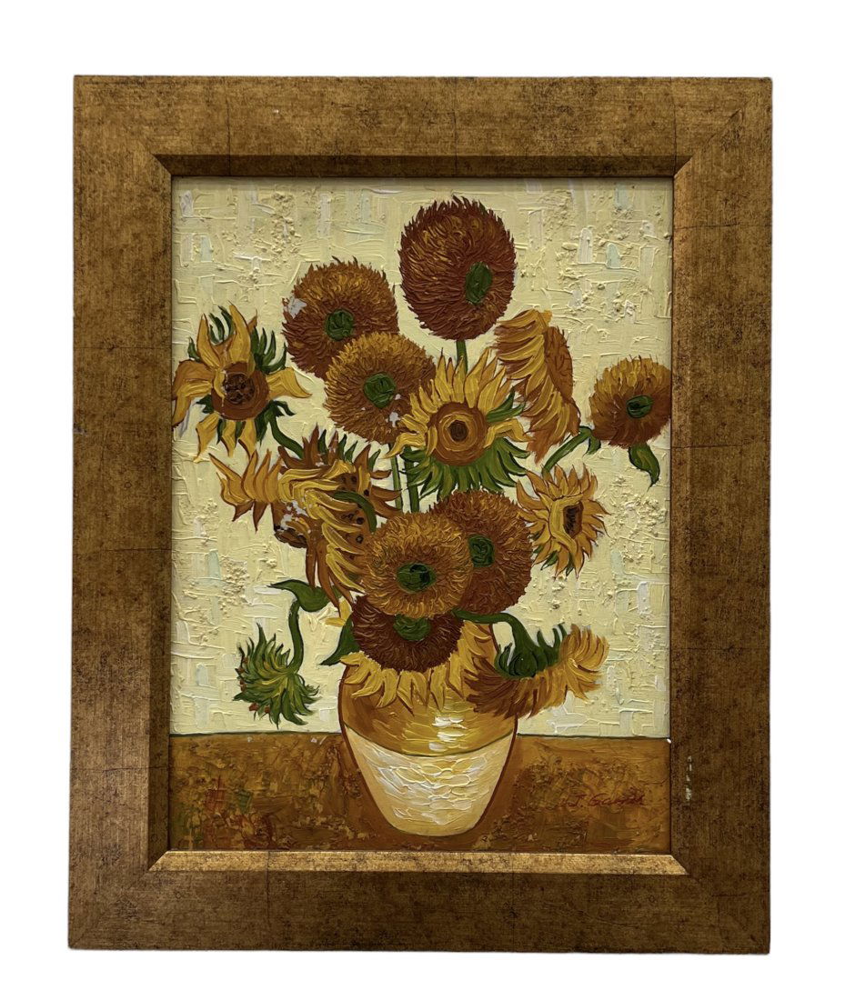 After Vincent Van Gogh Sunflowers Painting (1 of 3)