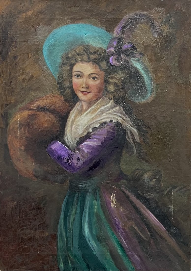 Antique German Portrait Of A Woman In Period Dress (1 of 6)