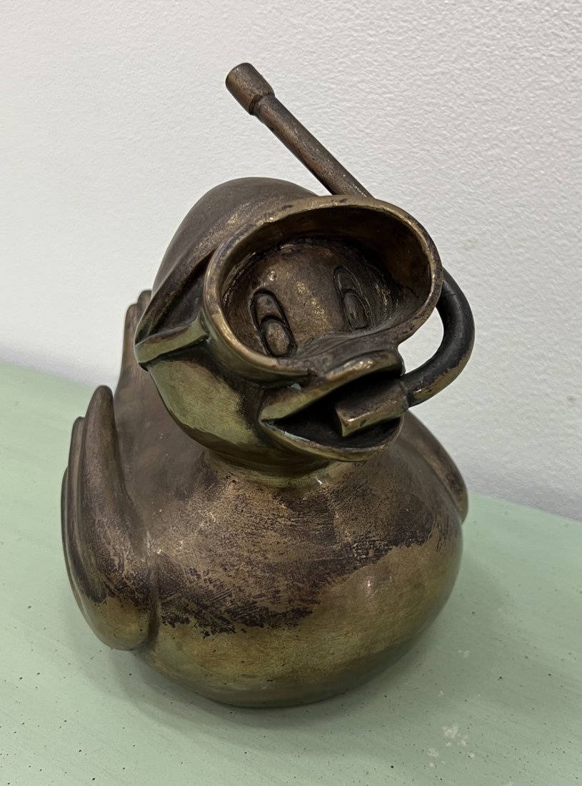 IGNACIO GANA (20th c, Mexican) Duck: Bronze 8 x 8 x 6 in. Signed