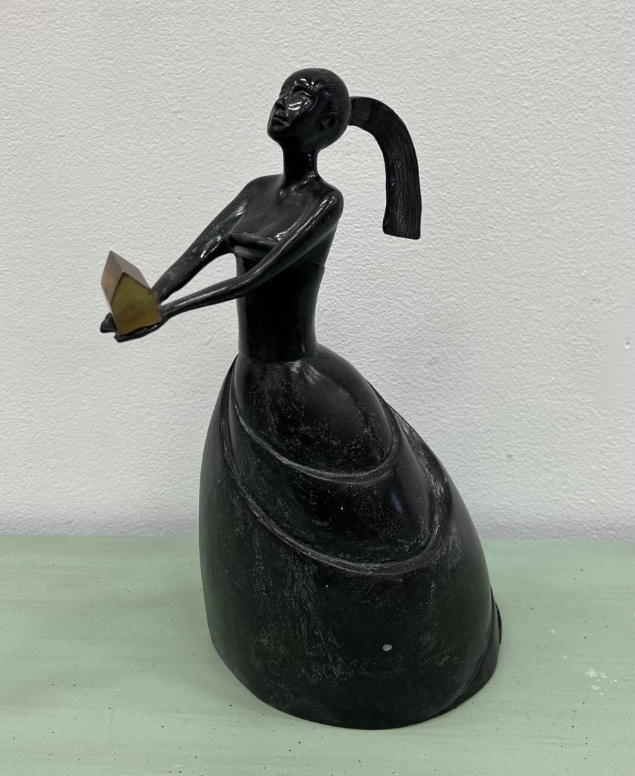 IGNACIO GANA (20th c, Mexican): Bronze 12 x 9 x 6 in. Signed