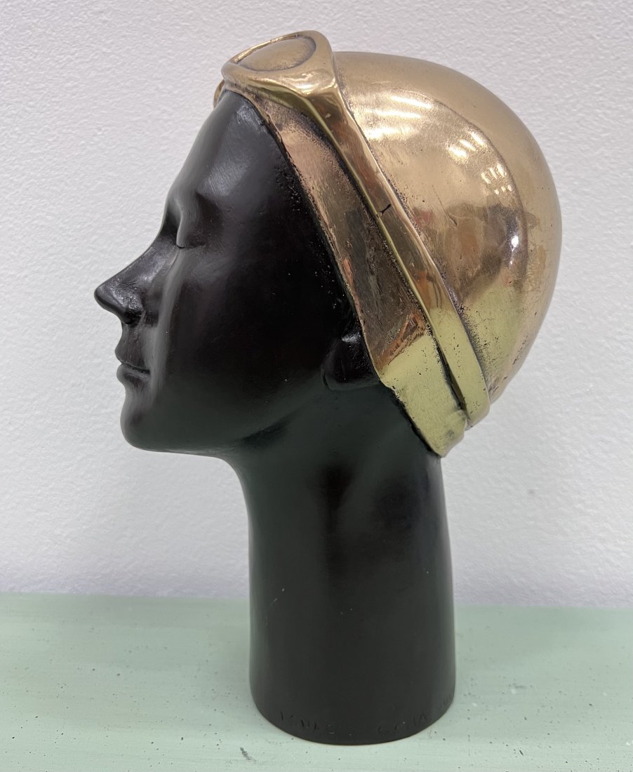 IGNACIO GANA (20th c, Mexican) Swimmer: Bronze 9 x 5 x 6 in. Signed
