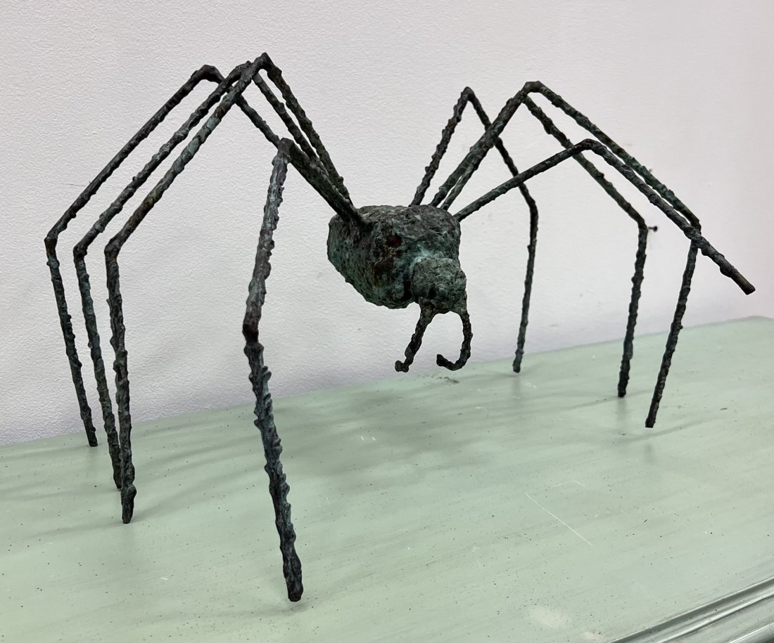 Bronze Spider Sculpture Style Of Fantoni: 12 x 17 x 23 in