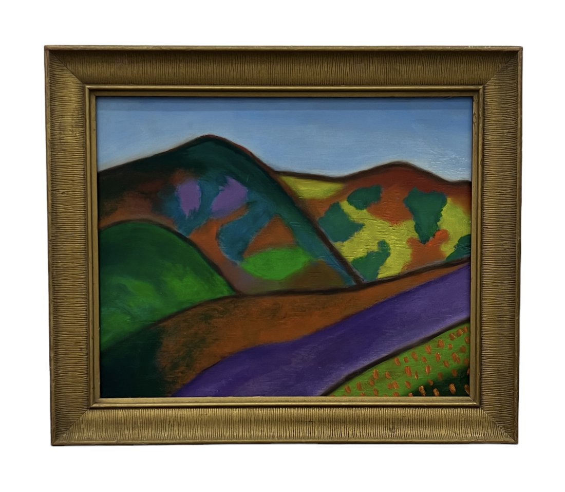 TIM RAY FISHER (b. 1969, Indiana) California Super Bloom: Oil on board 16 x 13 in., 19 x 16 in (framed)