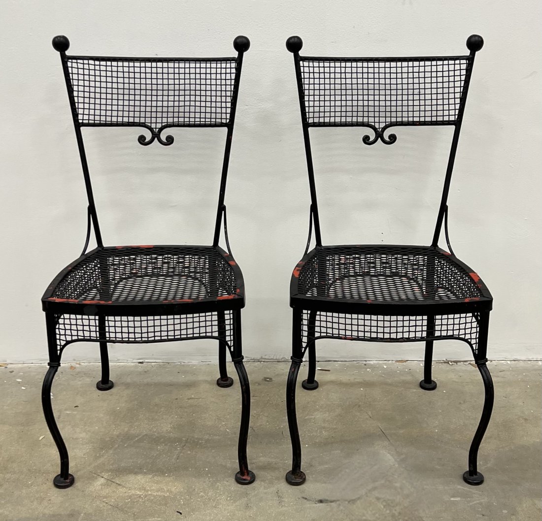 A Pair Of Vinatage Wrought Iron Garden Chairs By Russell Woodard (1 of 4)