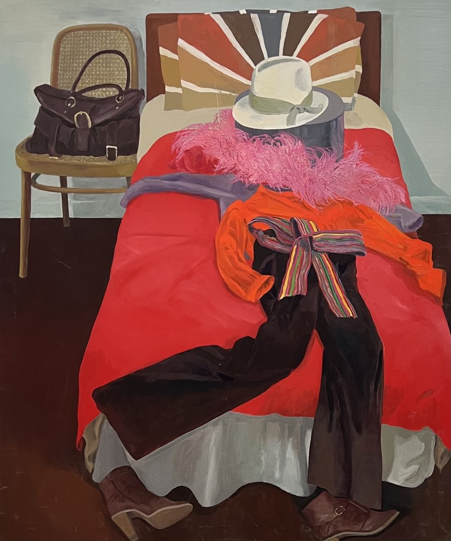 Modernist Cowboy Westen Themed Still Life Signed Dated 1980 (1 of 3)