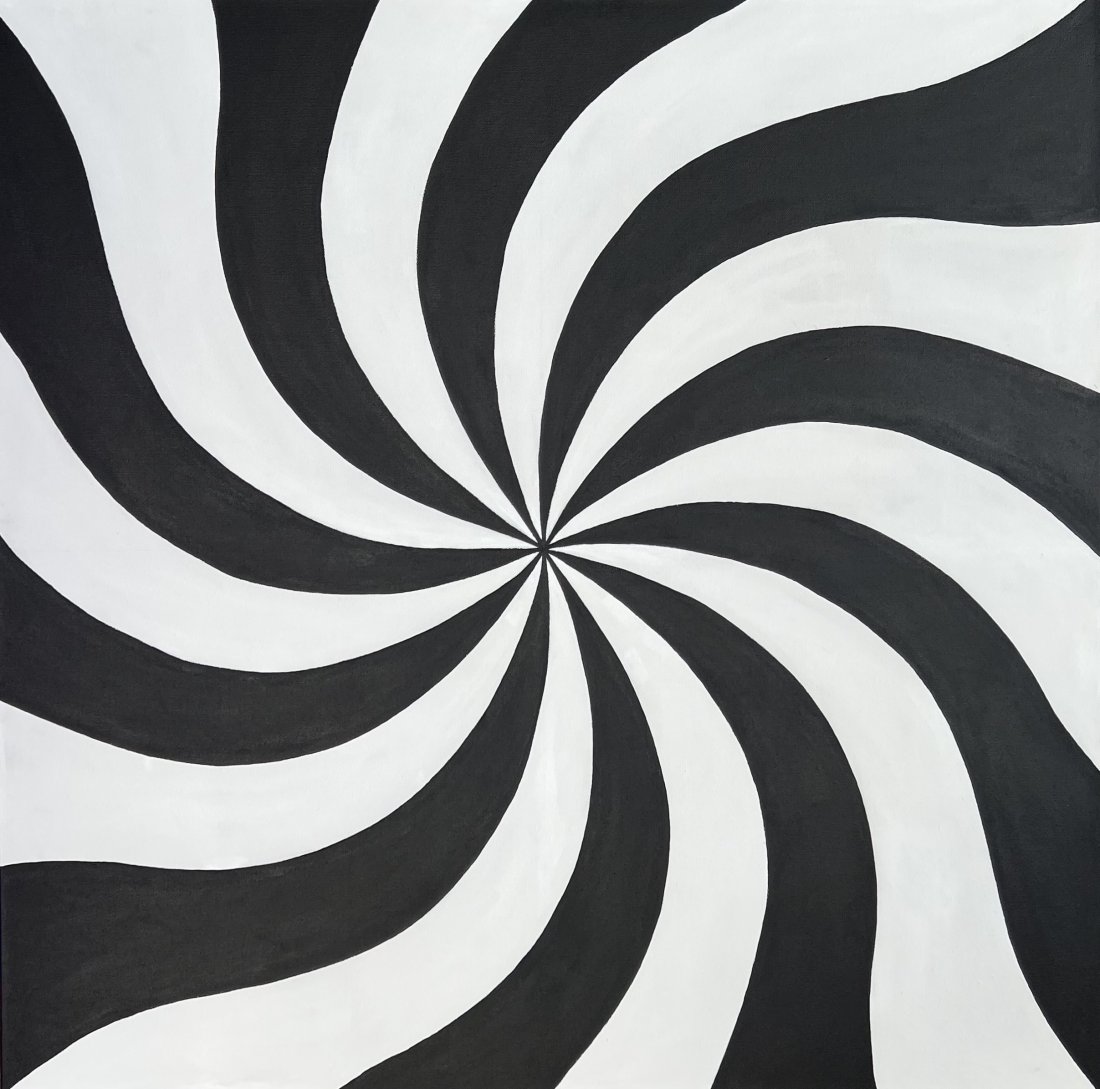 TIM RAY FISHER (b. 1969, Indiana) Black & White Op Art Abstract (1 of 2)