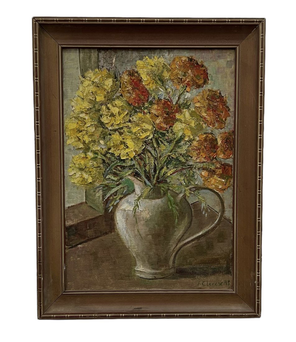 1940's Still Life Of Flowers, Mystery Artist (1 of 3)