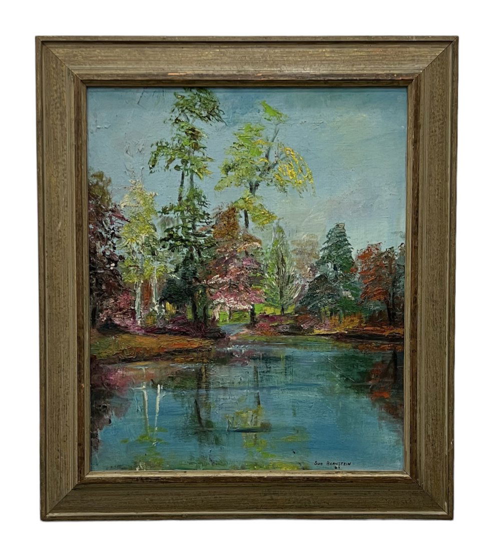 SUE BERNSTEIN ( 20th c, American) Impressionist Fall Landscape 1964 (1 of 3)