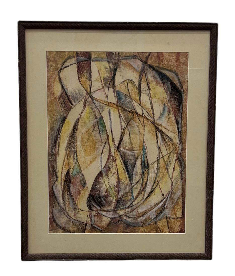 Mid-Century Cubist Abstract Painting, Signed Heller (1 of 2)