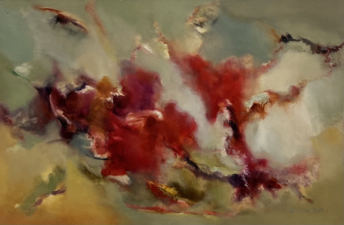 ROSA HERRERA BATES (20th c, American) Abstract: Oil on canvas 36 x 24 in