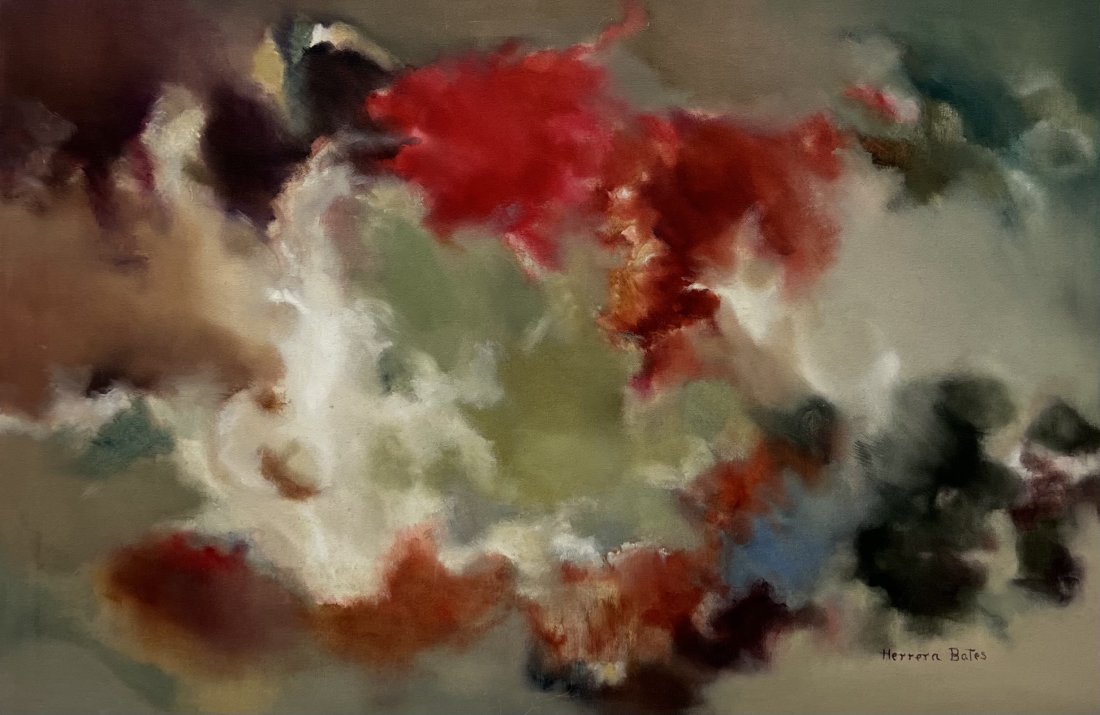 ROSA HERRERA BATES (20th c, American) Abstract: Size 36 x 24 in
