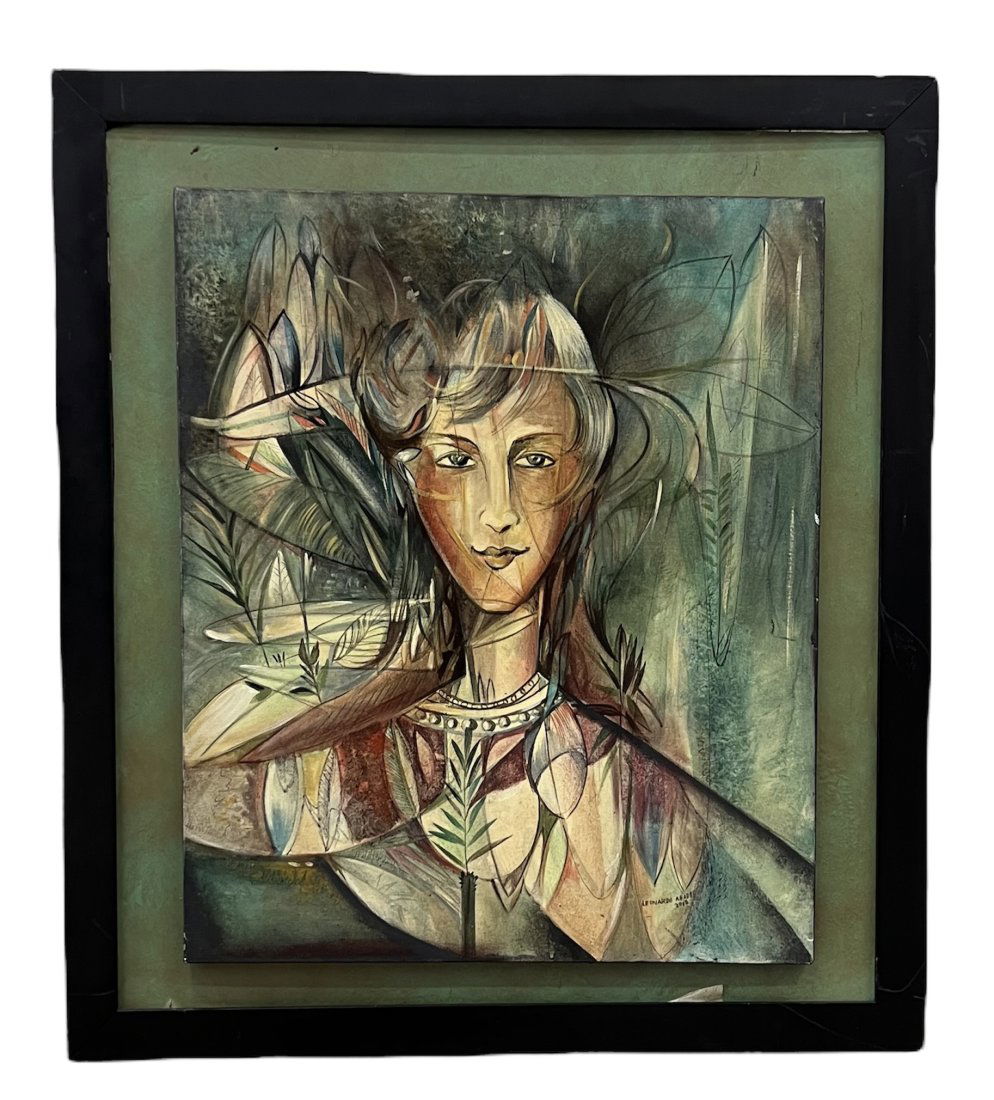 LEONARDO ABALLE (20th c, Cuban) Surrealist (1 of 3)