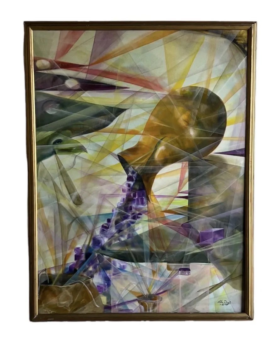 ALEX DAYS (20th c, American) Large Surrealist Abstract (1 of 3)