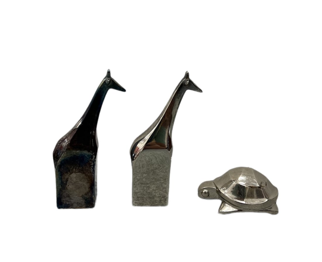 Grouping Of DANSK Paperweights, Giraffe and Turtle (1 of 2)
