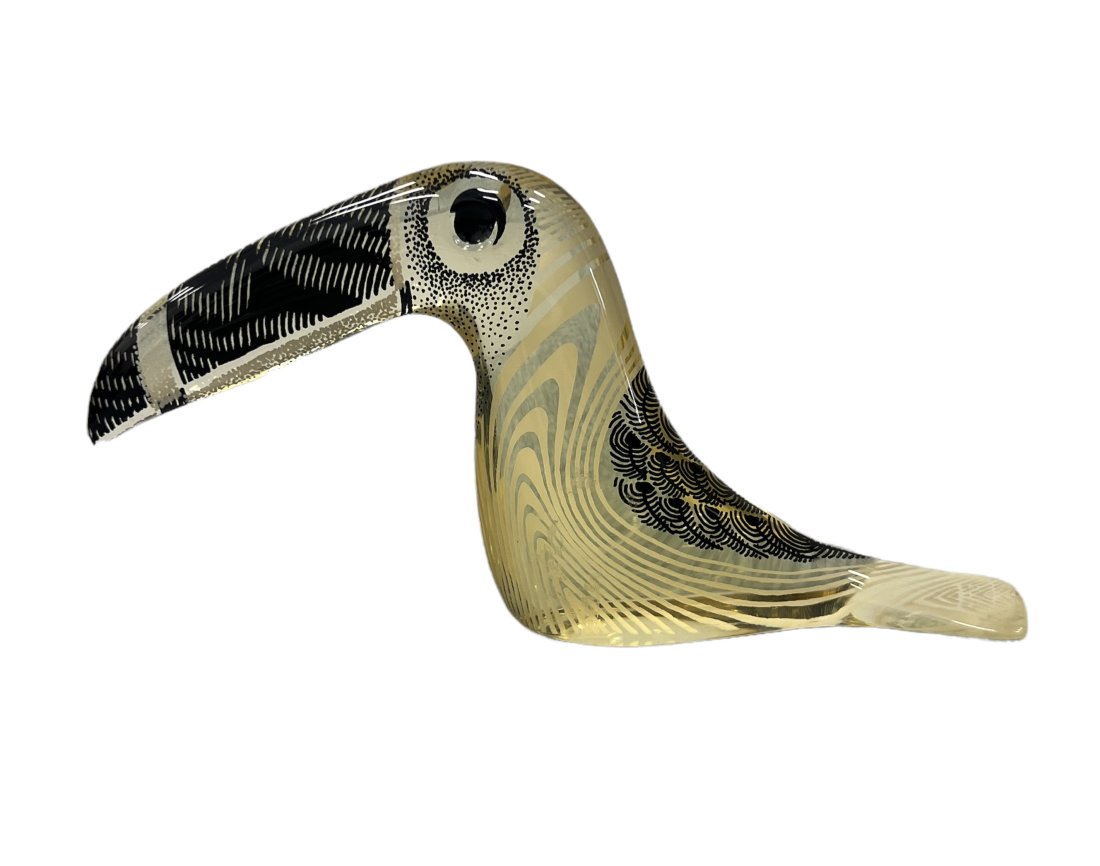 Abraham Palatnik Lucite Toucan, Brazil: 9" Long