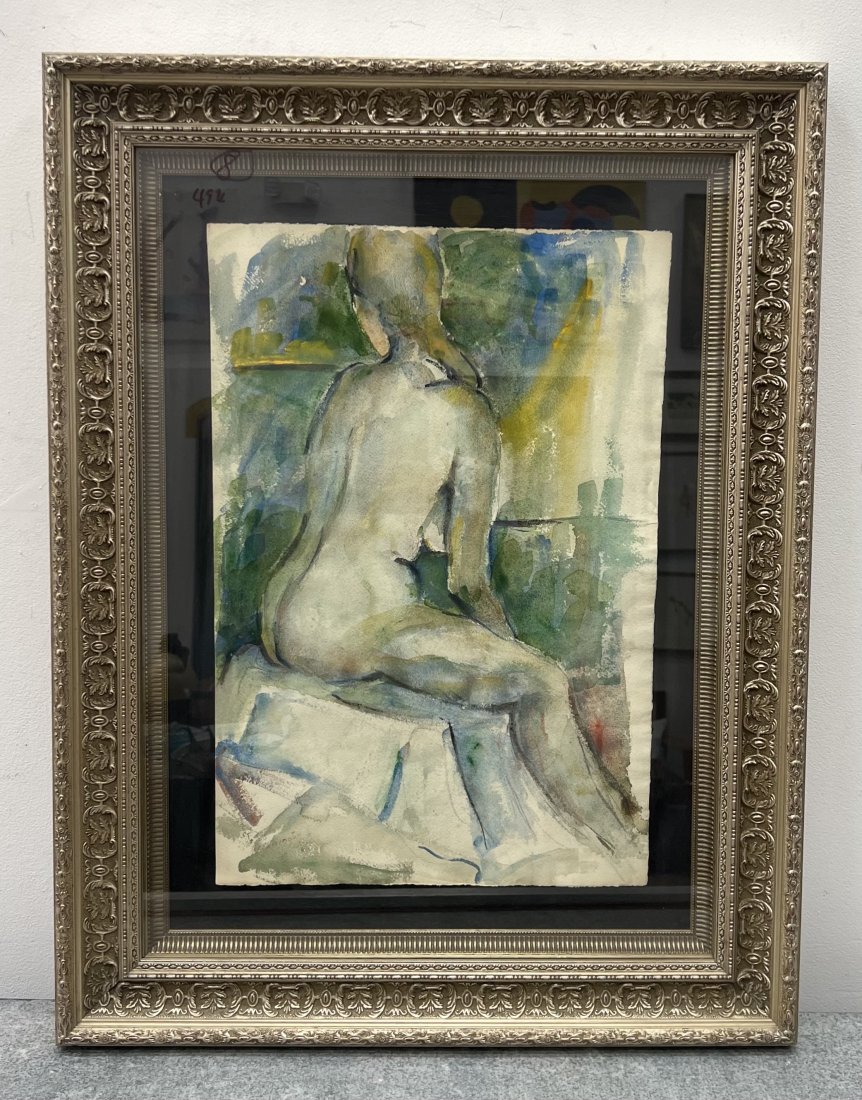 Veronica E Corrington (20th c, American) Nude: 32 1/2 x 25 in (framed)
