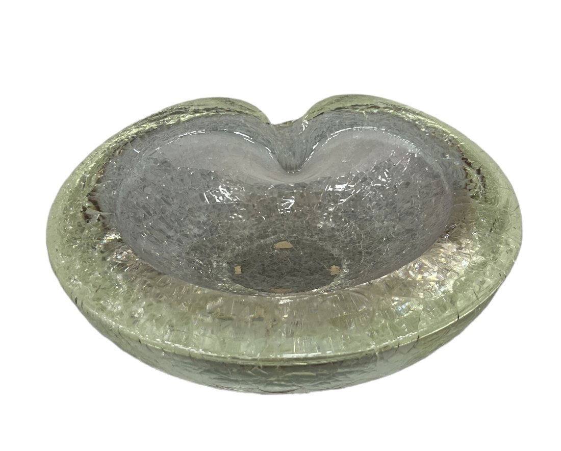 Murano Glass Apple Shaped Bown Signed R. Aoutra (1 of 3)