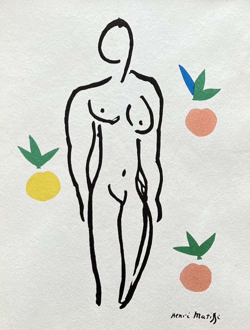 After Henri Matisse Nude Lithograph: 11 x 14 in