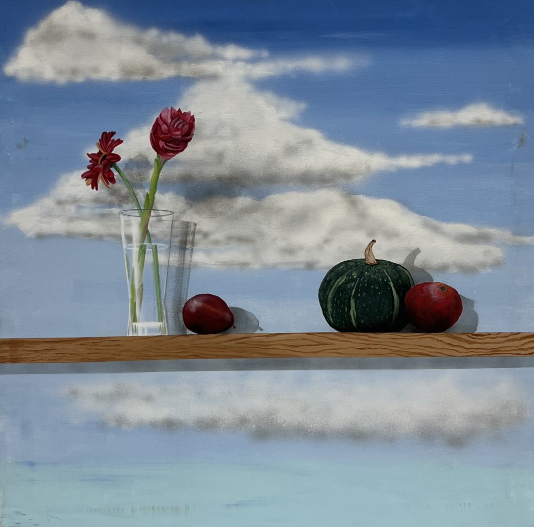 PAT ROSENSTEIN (20th c, American) Trompe L'Oeil Still Life (1 of 3)