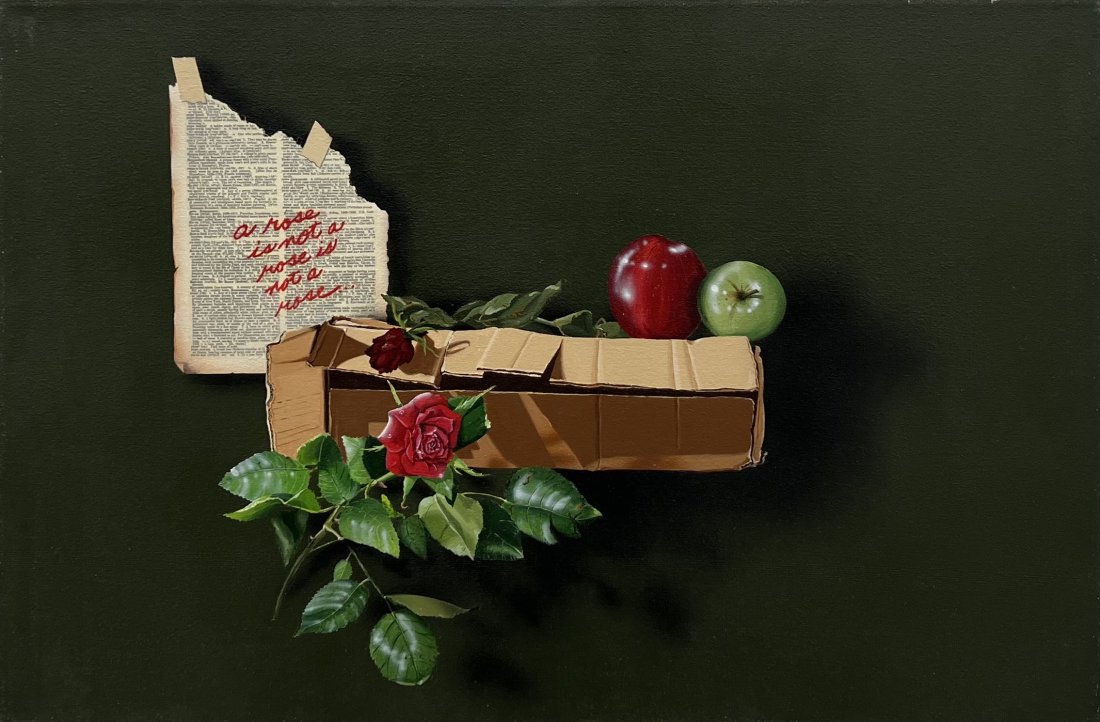 PAT ROSENSTEIN (20th c, American) "A Rose Is Not A Rose" (1 of 2)