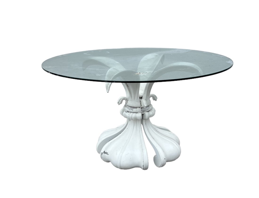 Dorothy Draper Patio Table Made By Kessler: 26 x 34 x 34 in