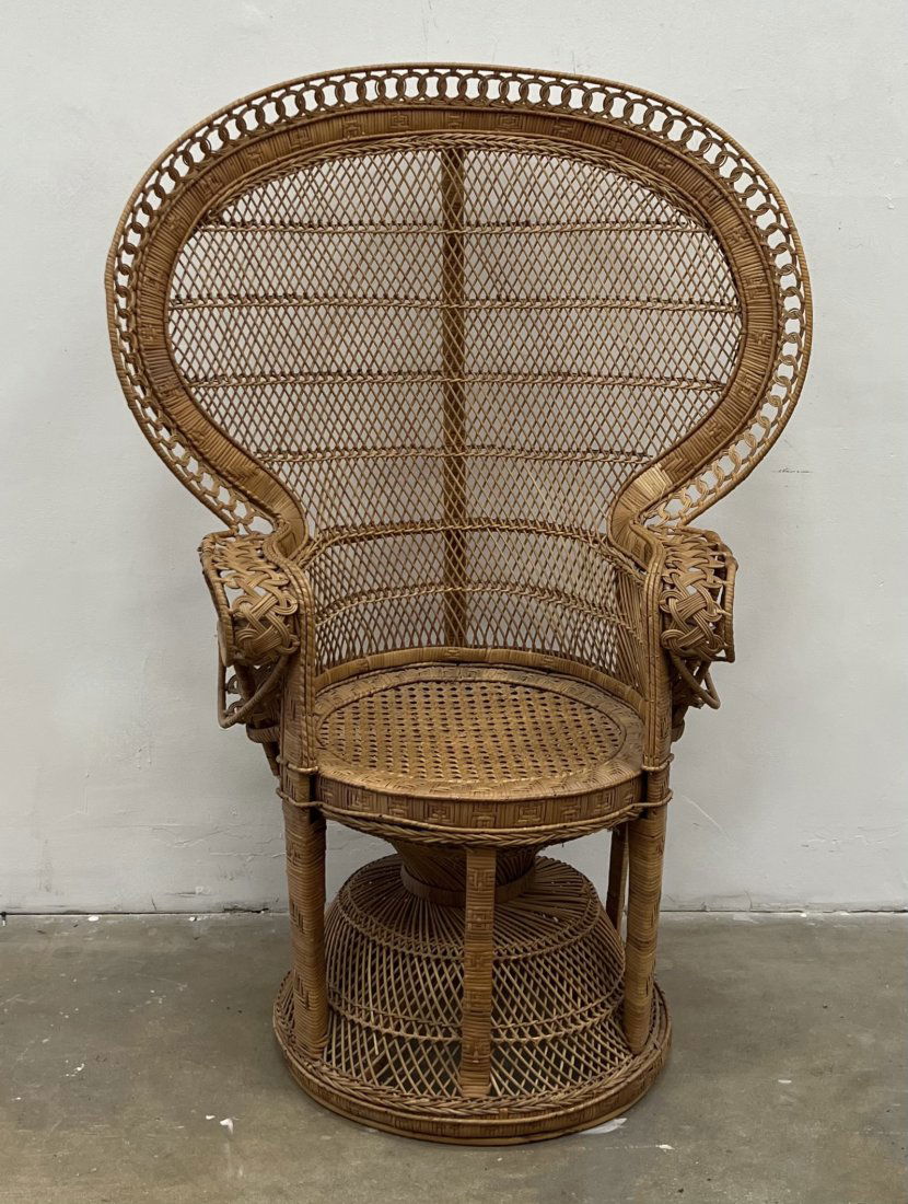 Large Peacock Wicker Chair (1 of 6)