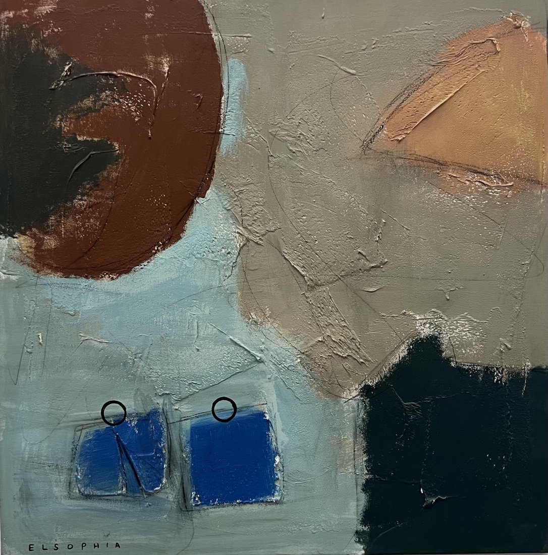 LEMYA EL SOPHIA (b. 1979, American) Abstract: Oil on canvas 36 x 36 in
