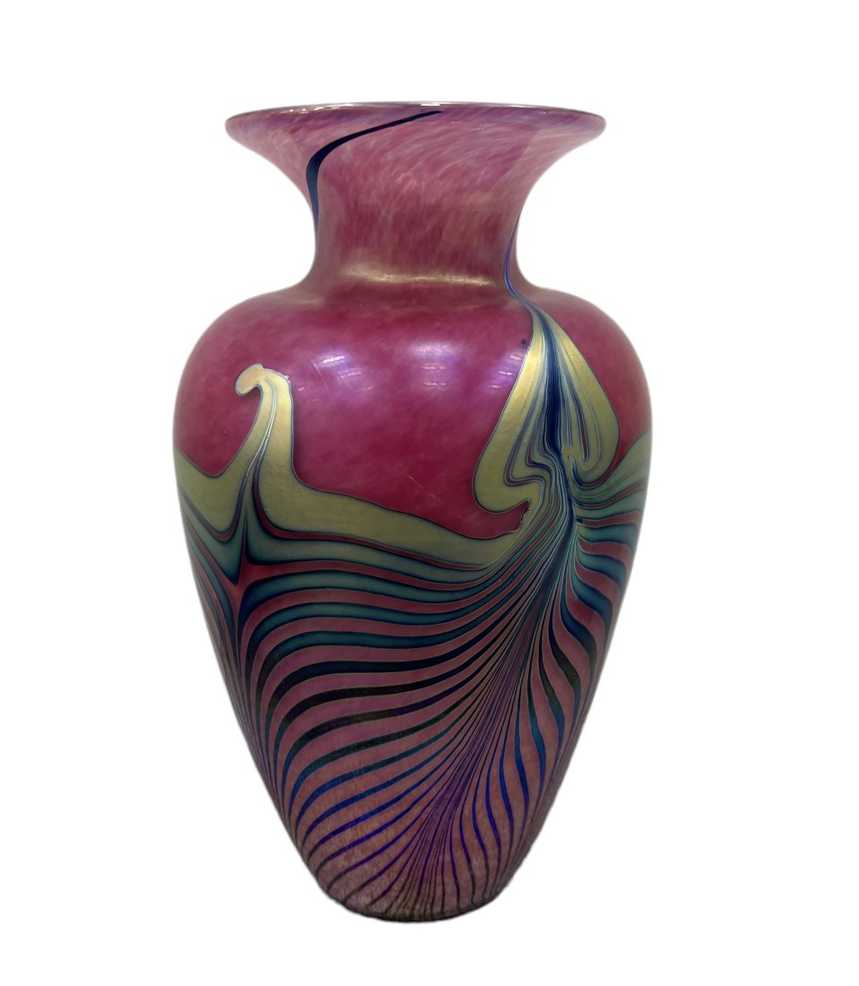Signed Robert Held Art Glass Vase (1 of 4)