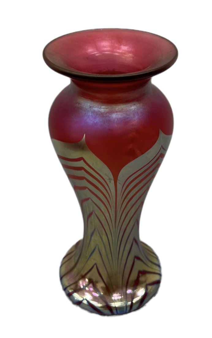 Signed Modern Art Glass Vase, Artist Unknown (1 of 3)