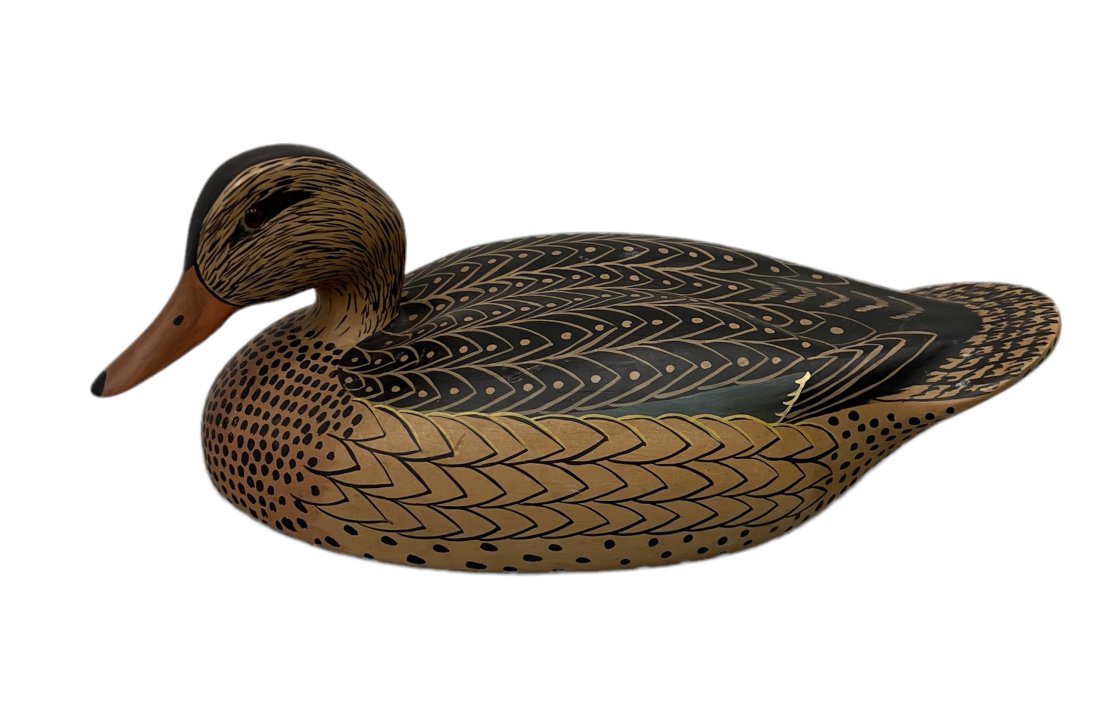 Vintage Mallard Duck Decoy, Signed Red Barn Studios Providence RI (1 of 3)