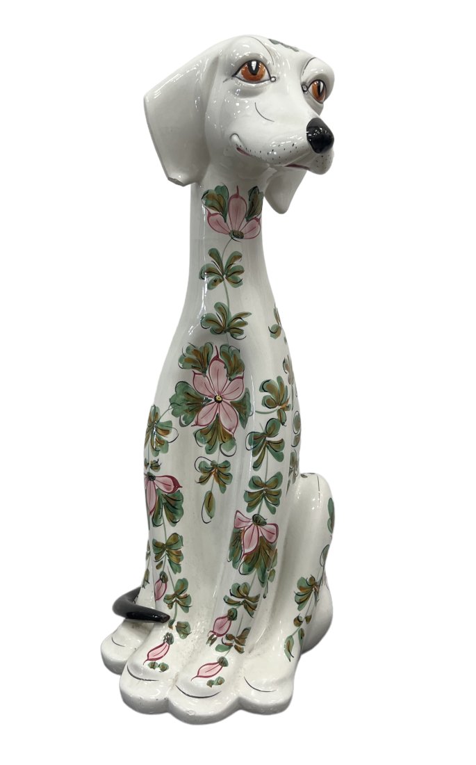 Mid-Century Modern Ceramic Dog Figurine, Italy, 1970s AS IS (1 of 6)