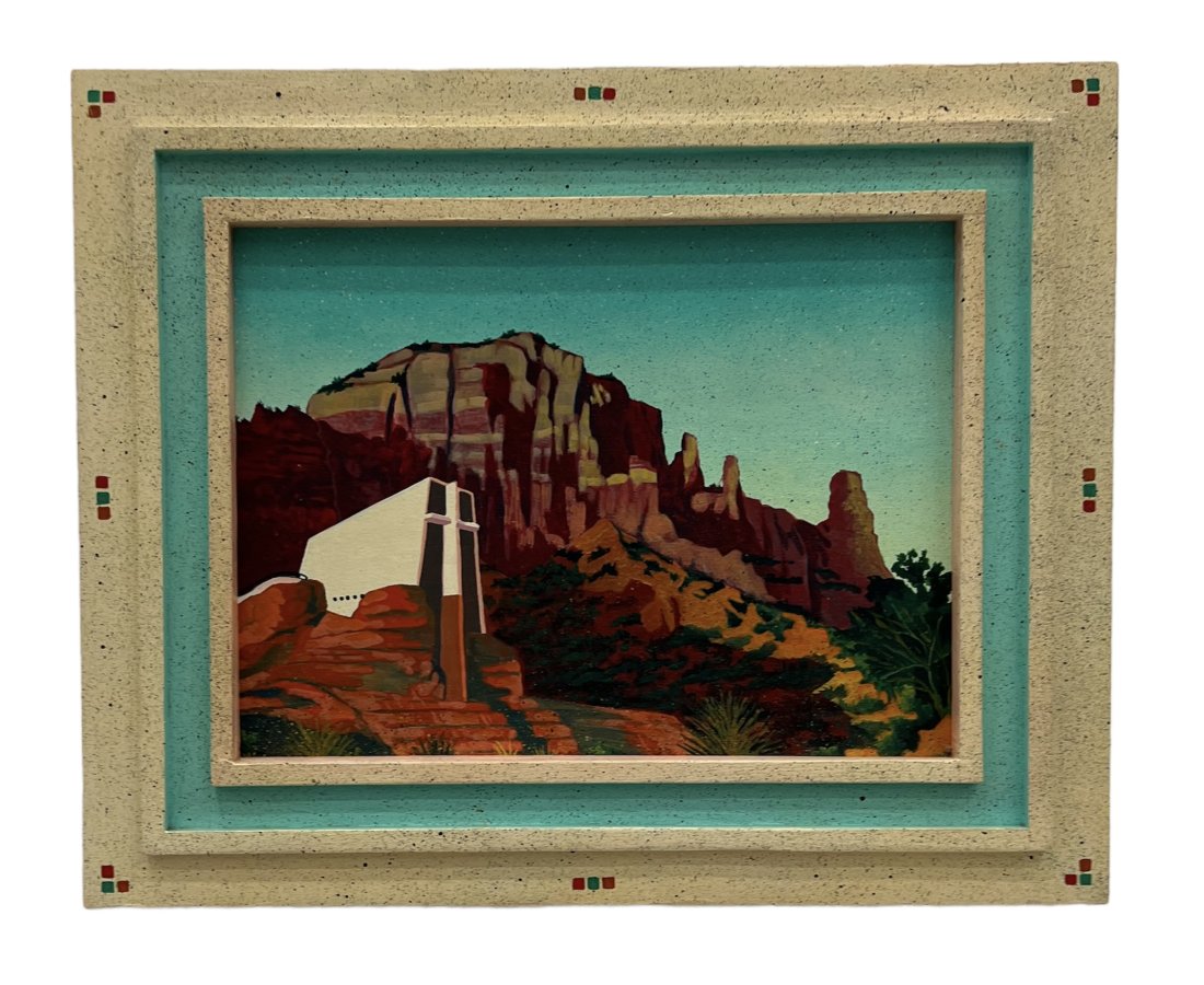 CHARLES LOPRESTO (20th c, American) Oak Creek Canyon Arizona Chapel: 12 x 16 in. Acrylic on board
