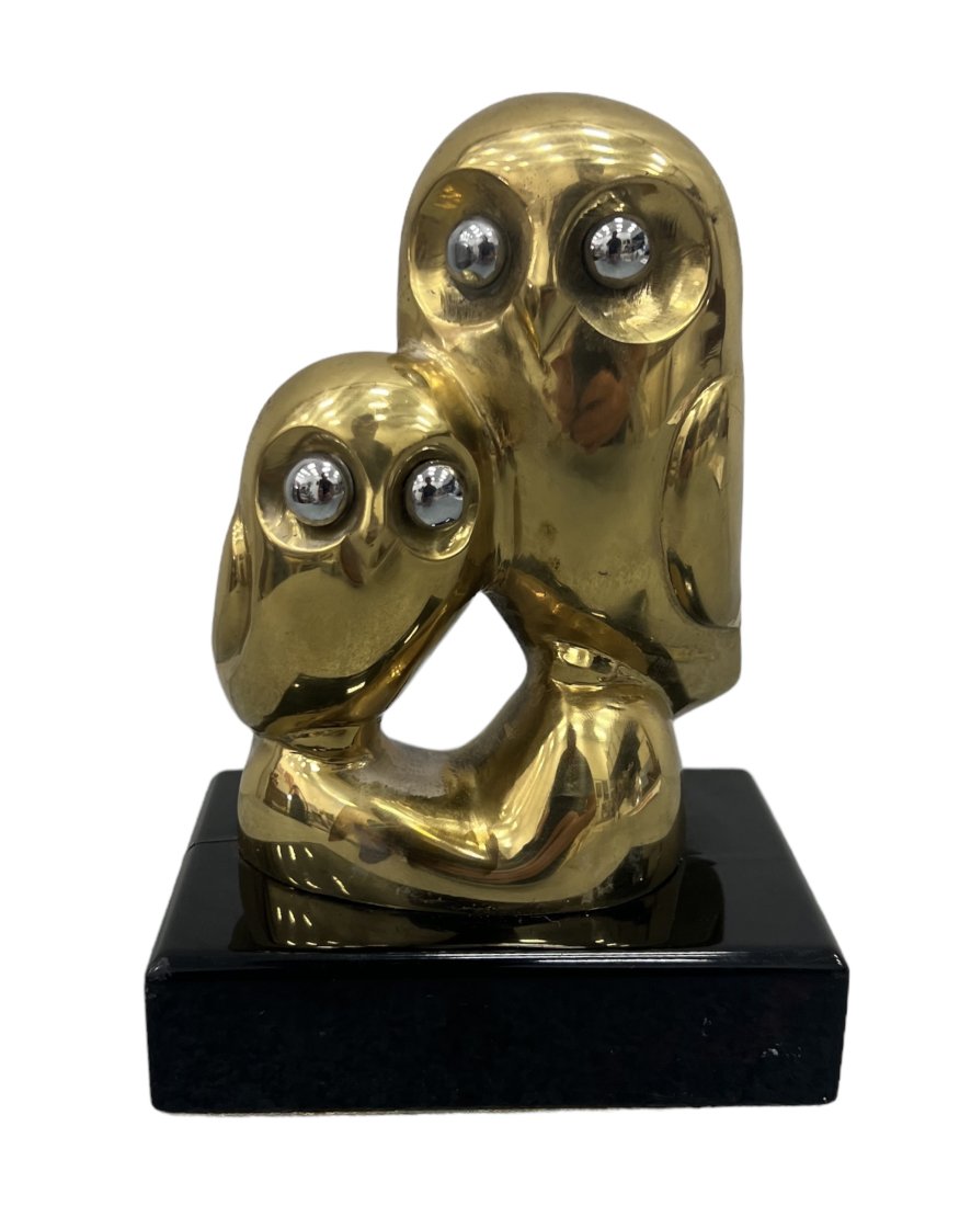 Vintage Japanese Brass Owl Sculpture (1 of 1)