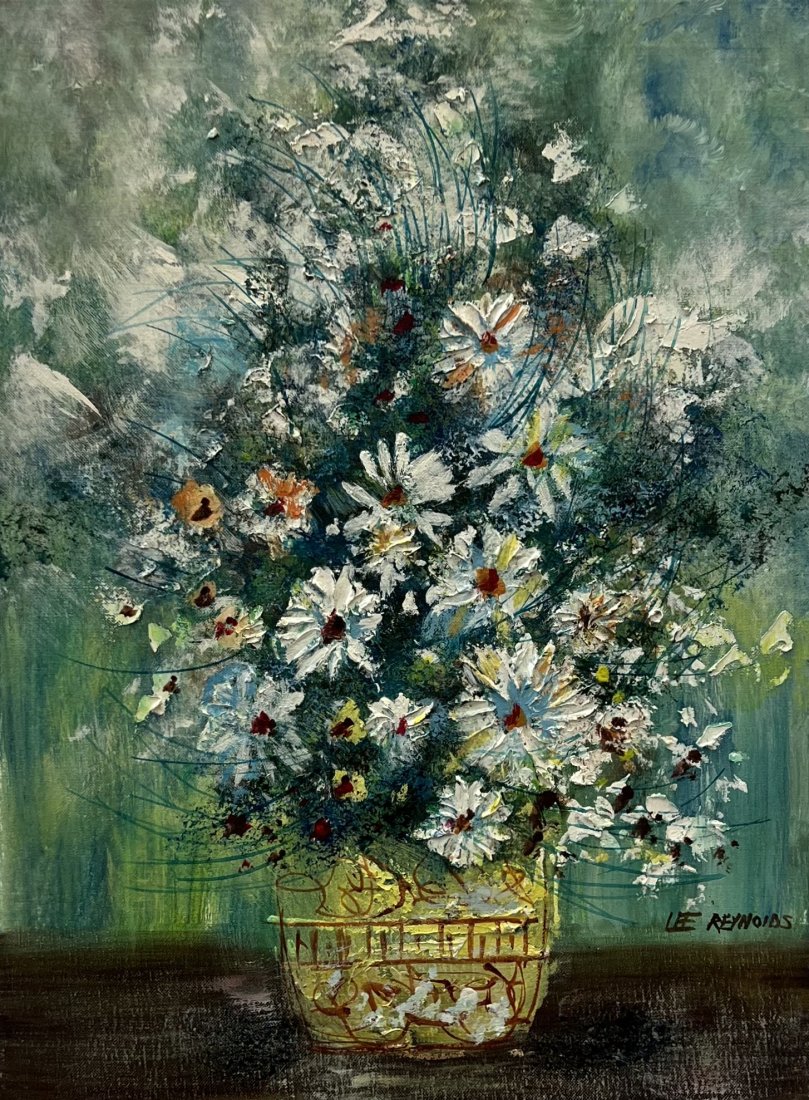 LEE REYNOLDS (20th c, American) Still Life: Oil on canvas 24 x 18 in