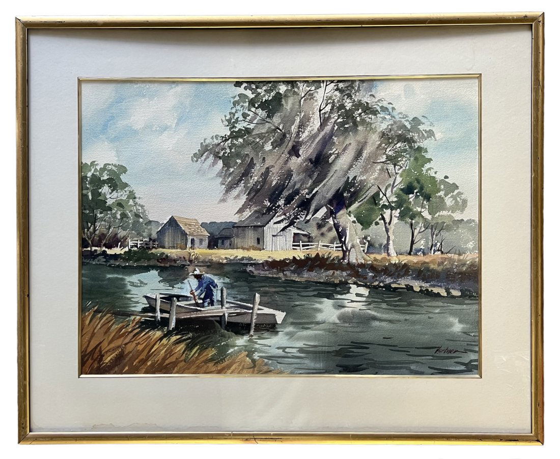 ALEXANDER KORTNER (1905-1999, Florida) Southern River Scene (1 of 3)