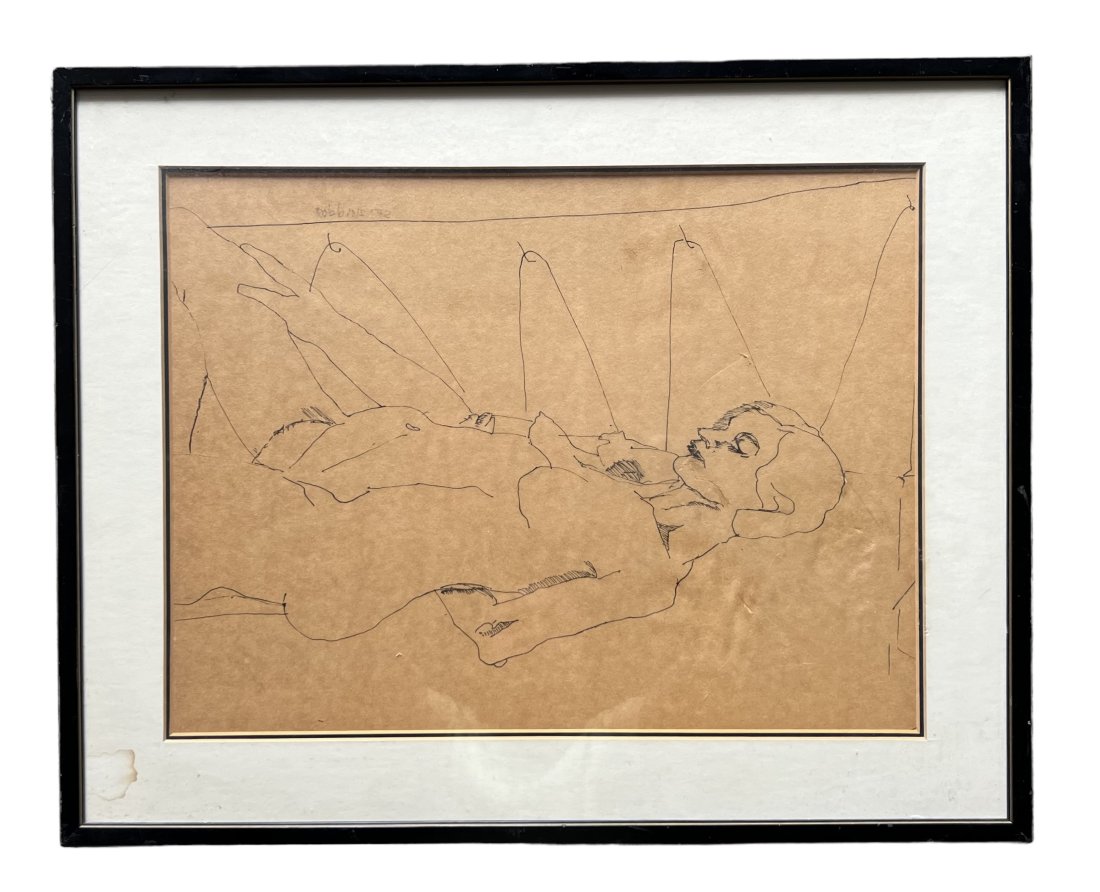 FRANK ROBBINS (1917-1994, Massachucetts) Nude: 16 x 12 in, 21 x 16 1/2 in (framed)